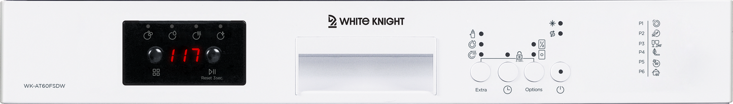 White Knight AT60FSDW WHITE 60CM FREESTANDING DISHWASHER