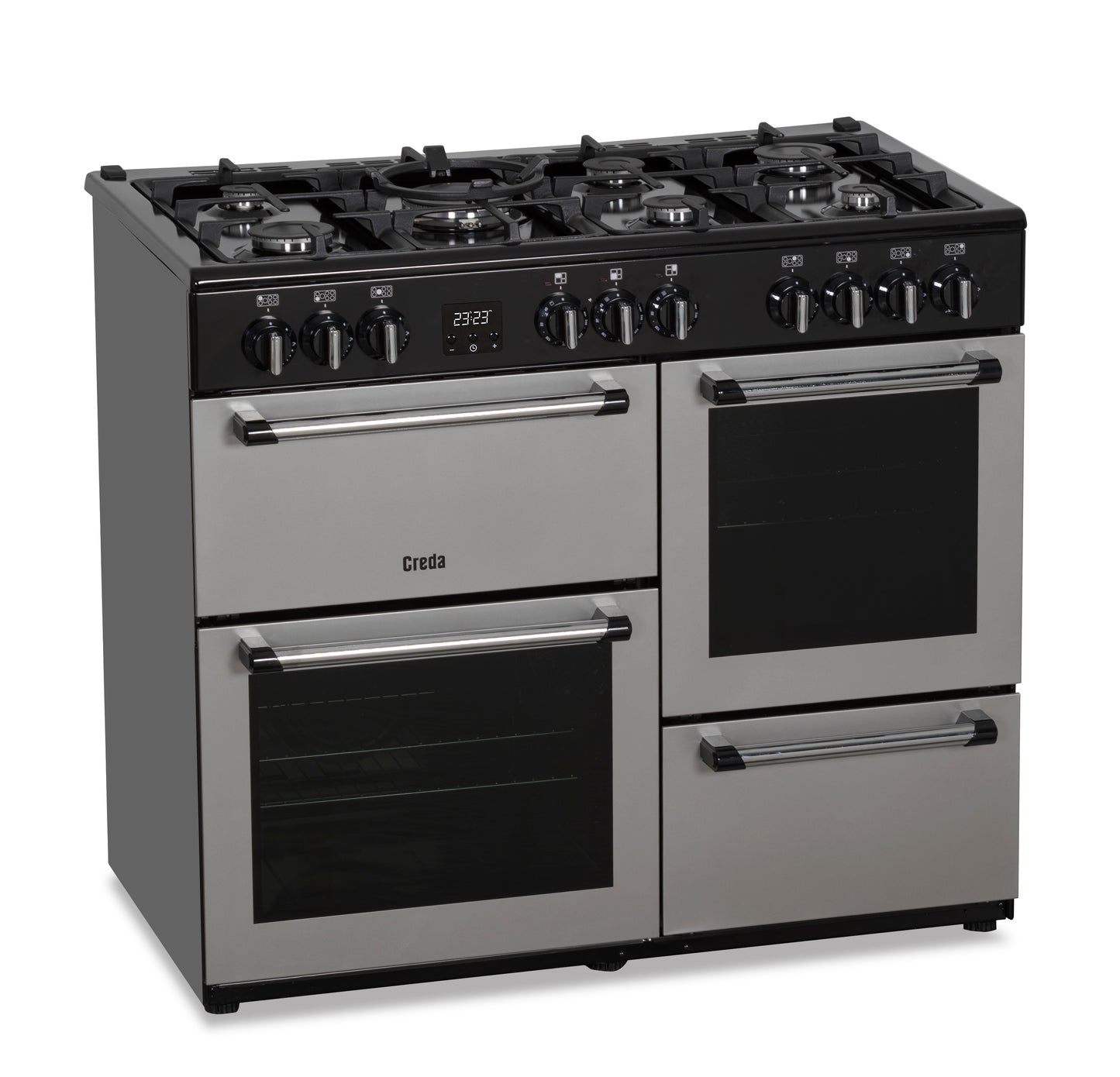 Creda C100RCDFCS SILVER 100CM DUAL FUEL RANGE COOKER