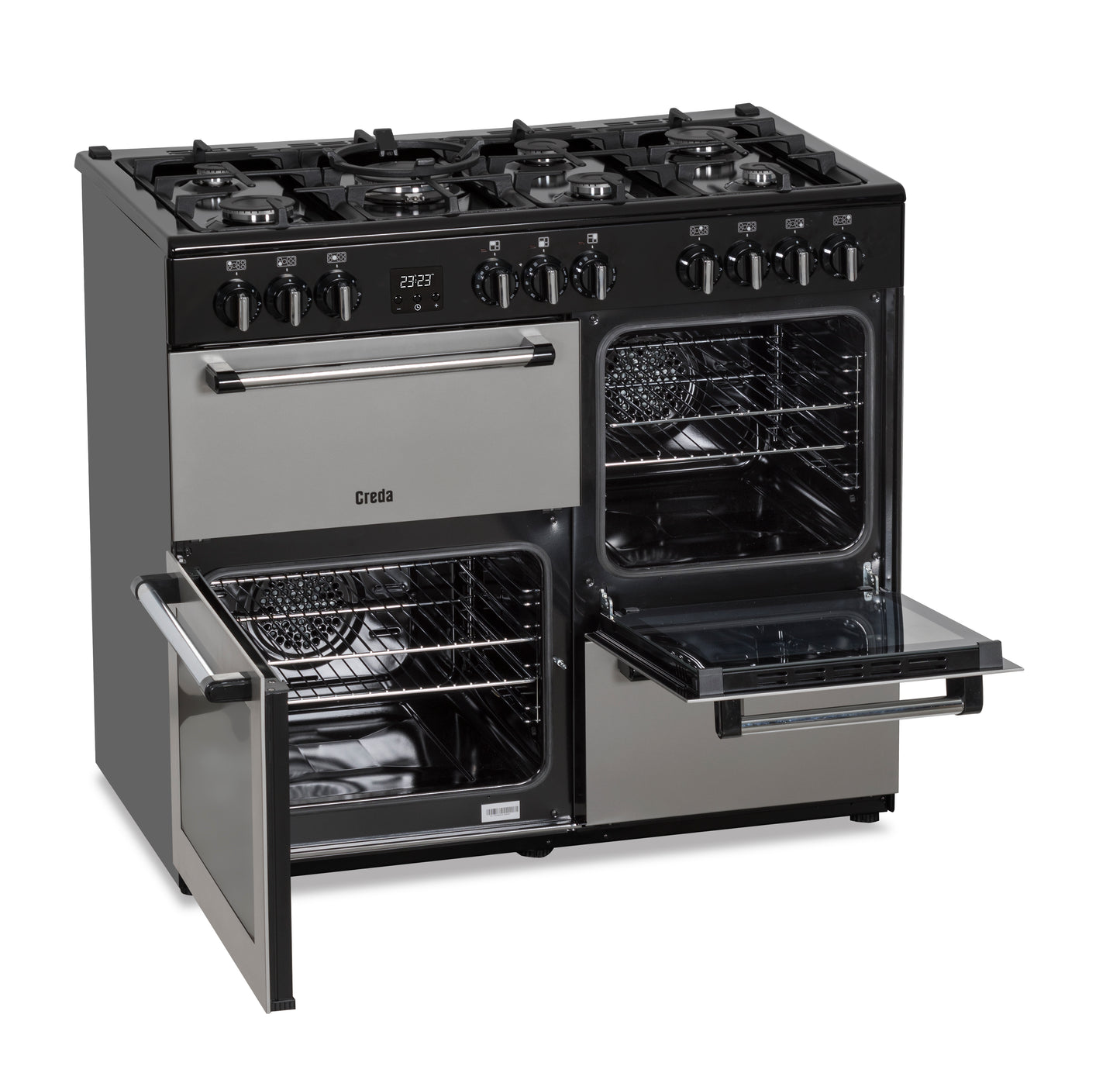 Creda C100RCDFCS SILVER 100CM DUAL FUEL RANGE COOKER