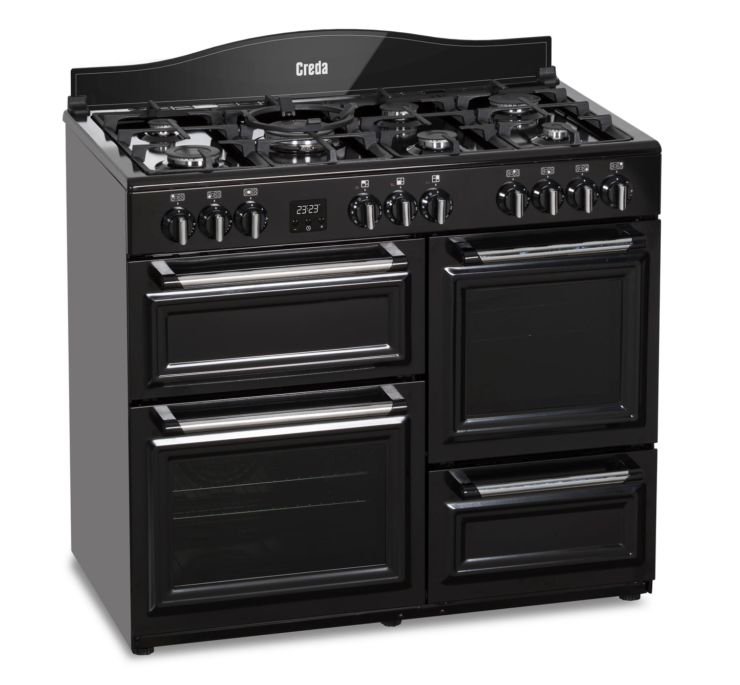 Creda C100RCDFTBL BLACK 100CM DUAL FUEL RANGE COOKER
