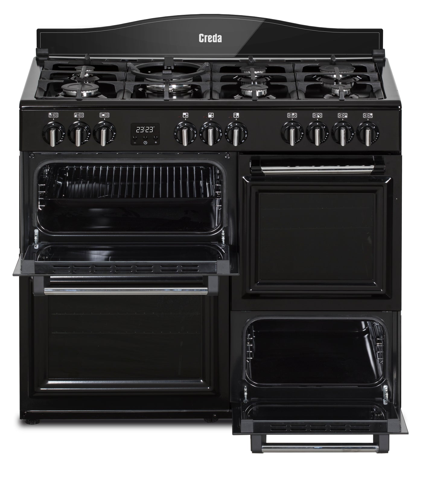 Creda C100RCDFTBL BLACK 100CM DUAL FUEL RANGE COOKER