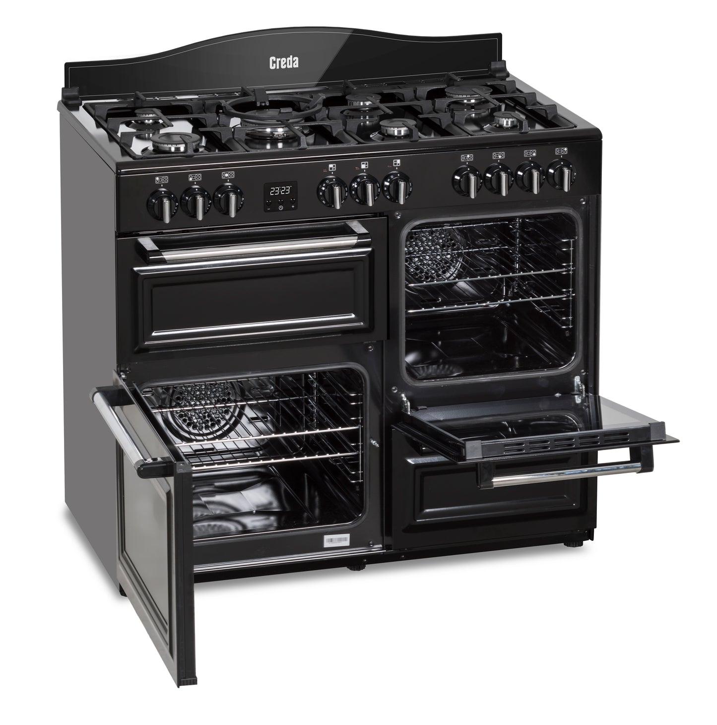 Creda C100RCDFTBL BLACK 100CM DUAL FUEL RANGE COOKER