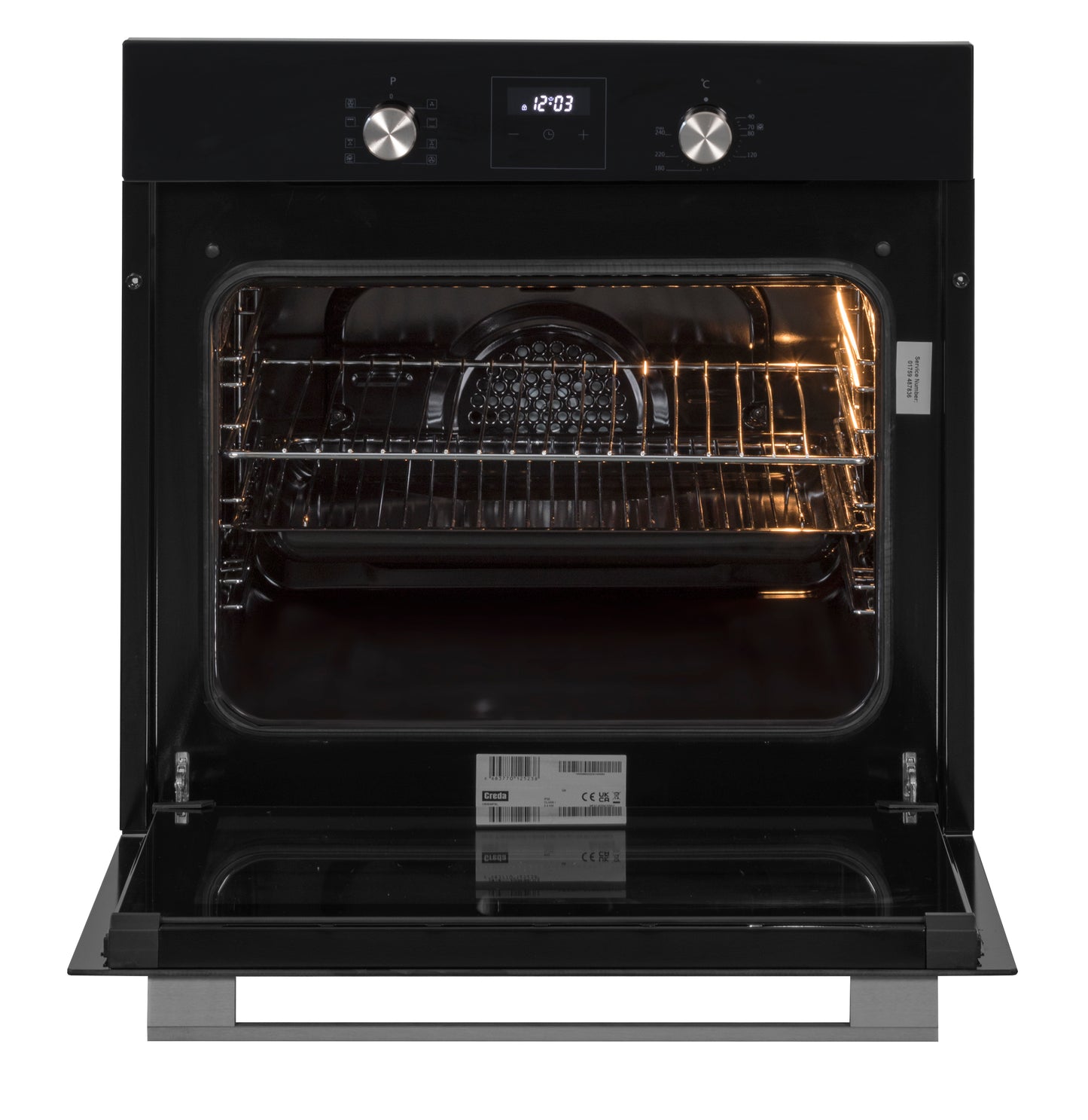 Creda C60BIMFBL BLACK SINGLE MULTIFUCTION OVEN