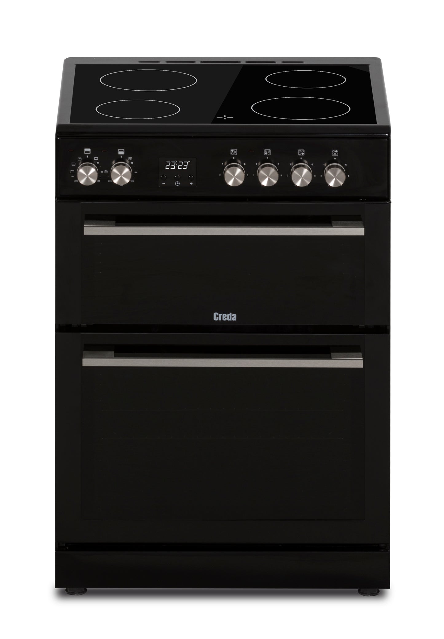 Creda C60CDOBL CREDA BLACK 60CM CERAMIC COOKER WITH DOUBLE OVEN