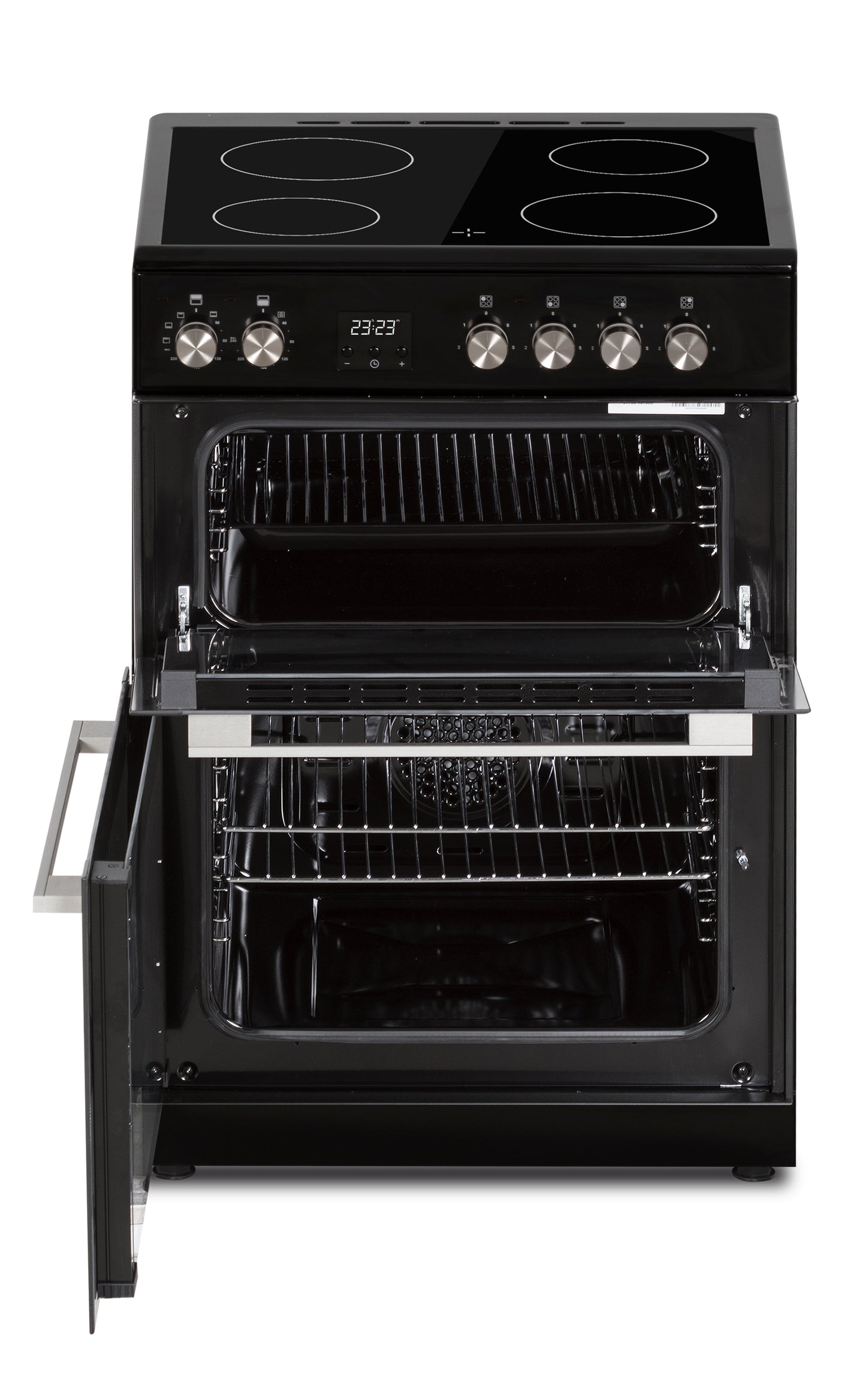 Creda C60CDOBL CREDA BLACK 60CM CERAMIC COOKER WITH DOUBLE OVEN