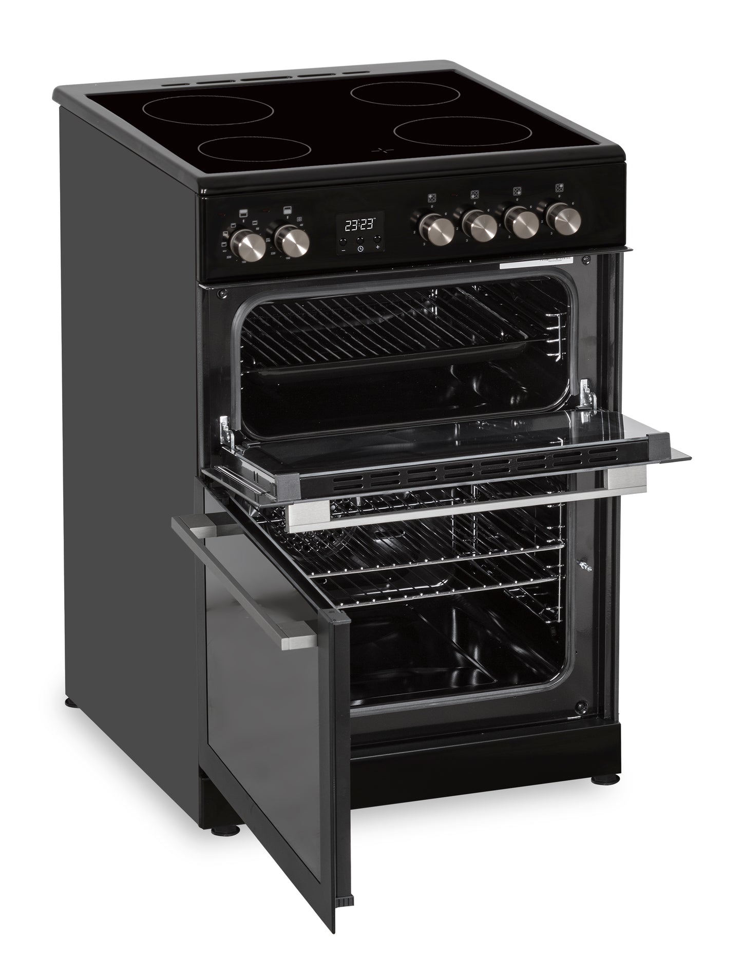 Creda C60CDOBL CREDA BLACK 60CM CERAMIC COOKER WITH DOUBLE OVEN