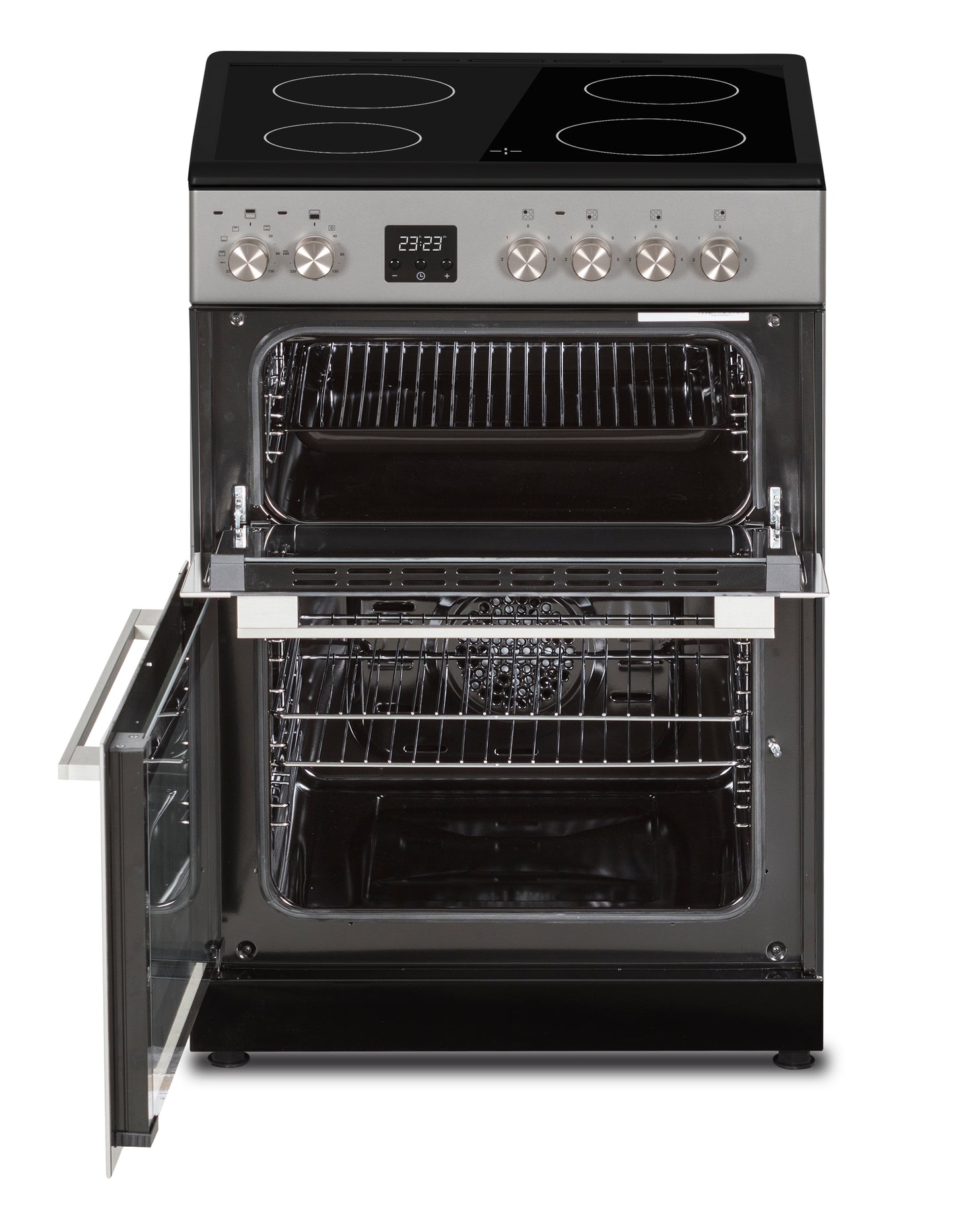 Creda C60CDOS CREDA SILVER 60CM CERAMIC COOKER WITH DOUBLE OVEN
