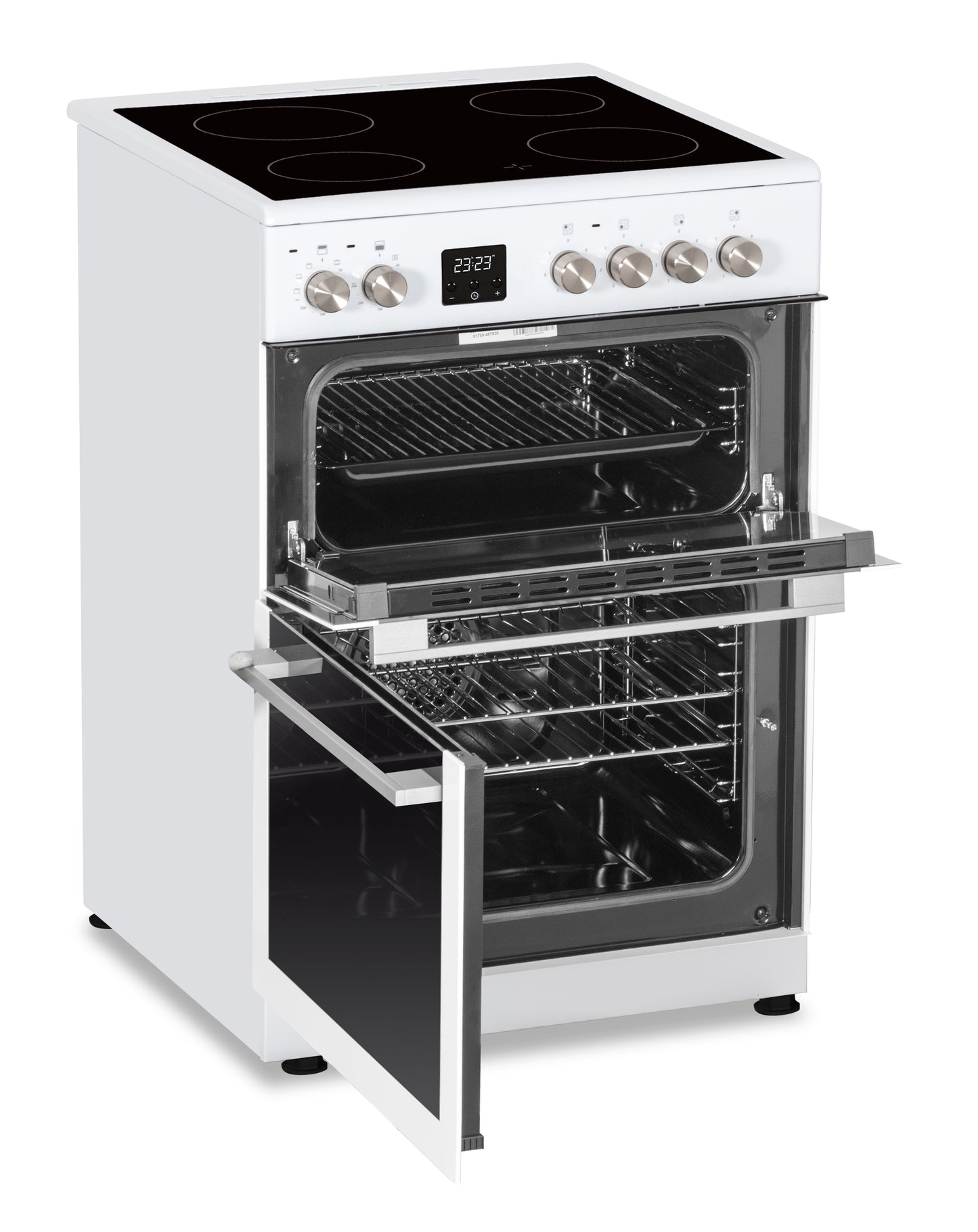 Creda C60CDOW CREDA WHITE 60CM CERAMIC COOKER WITH DOUBLE OVEN