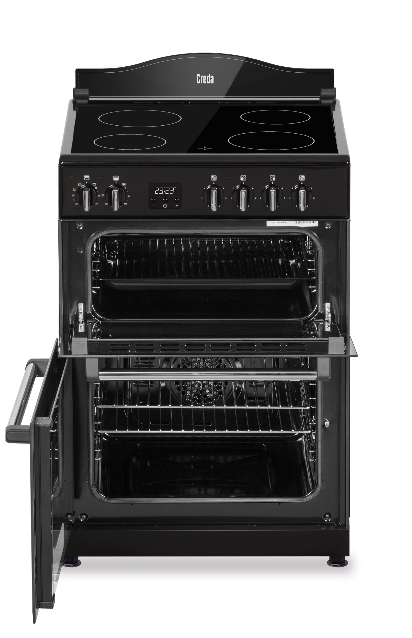Creda C60CMRBL BLACK 60CM CERAMIC MINI RANGE COOKER