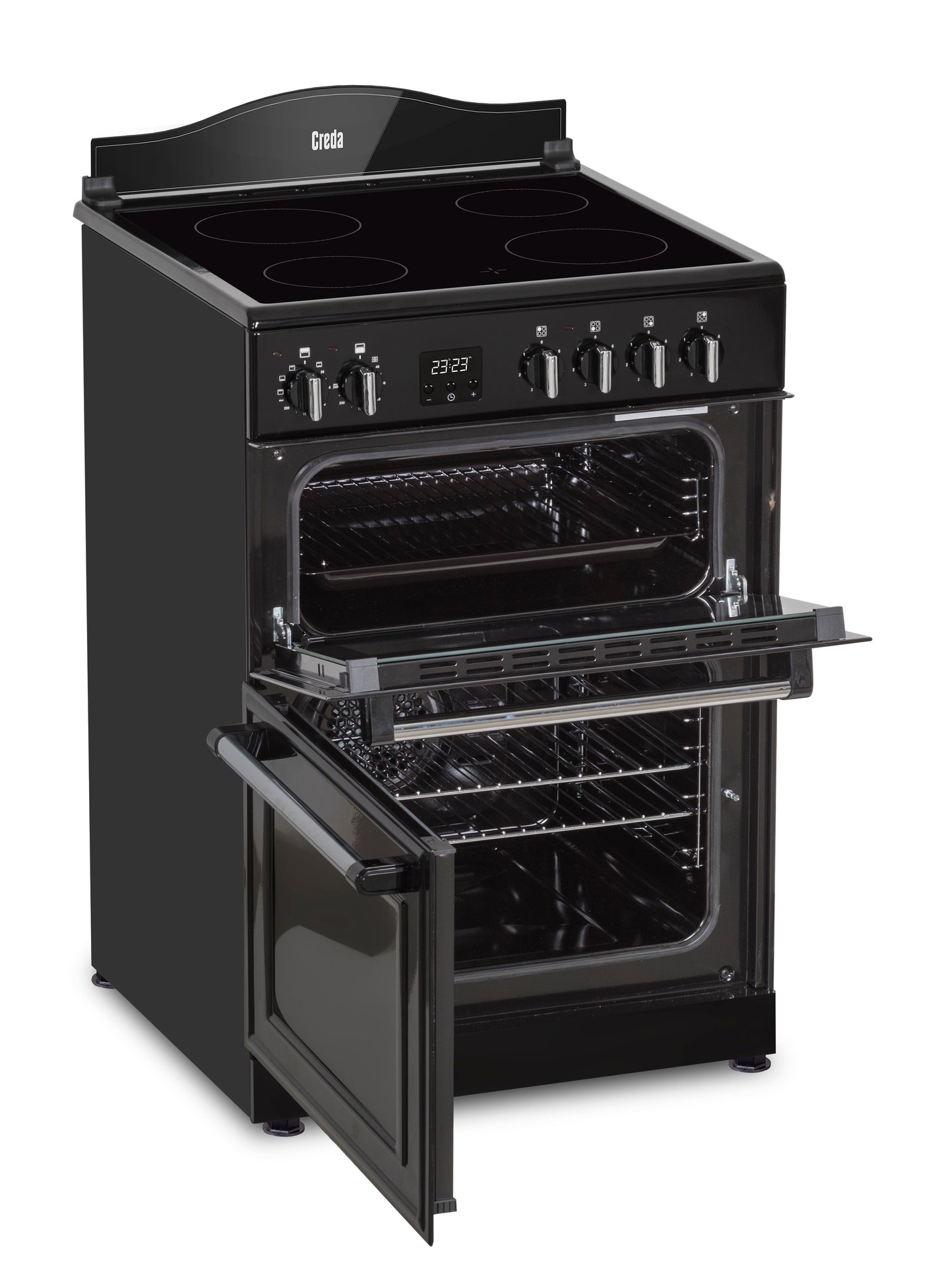 Creda C60CMRBL BLACK 60CM CERAMIC MINI RANGE COOKER