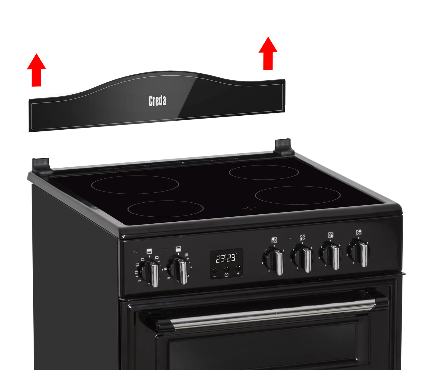 Creda C60CMRBL BLACK 60CM CERAMIC MINI RANGE COOKER