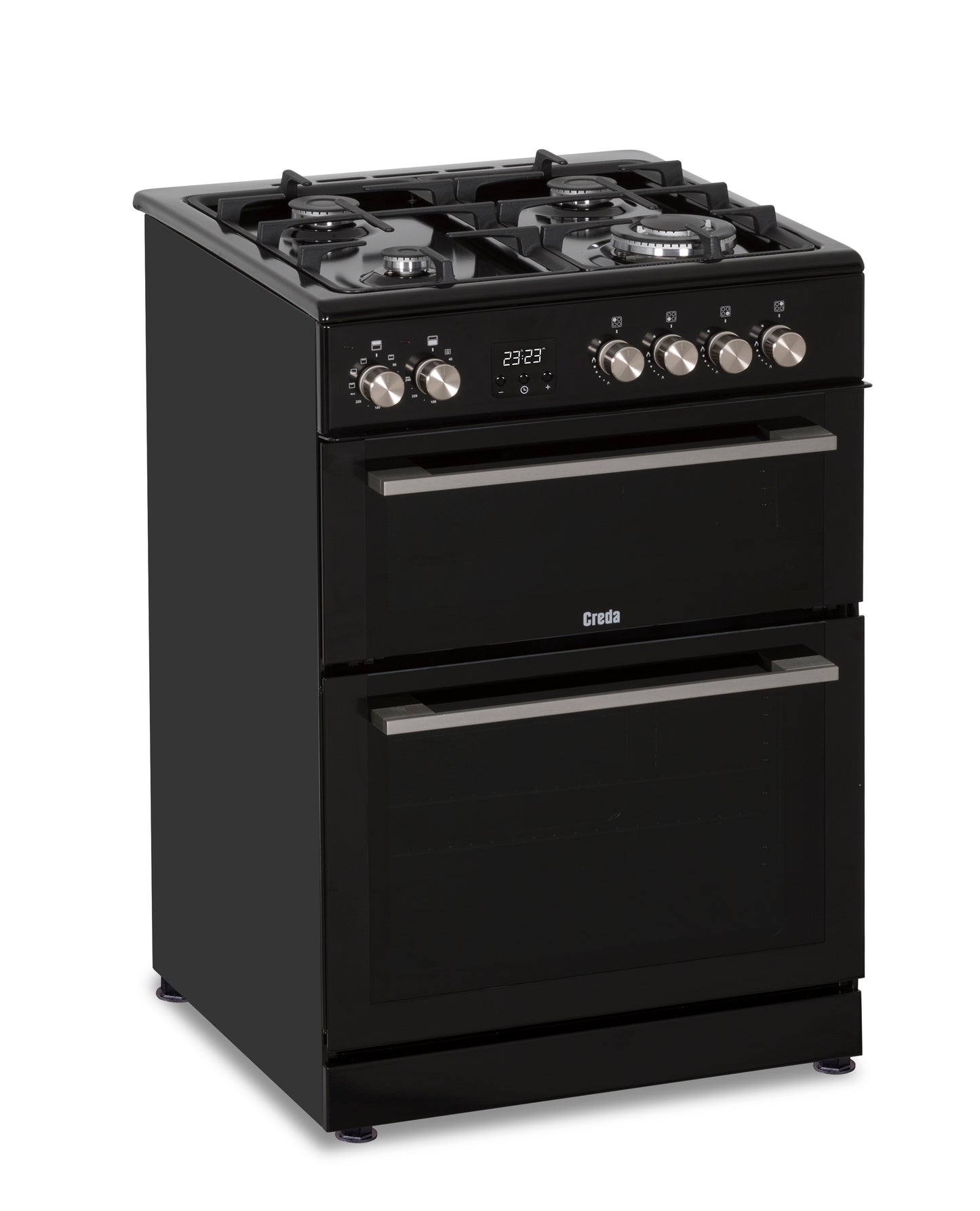 Creda C60DFDOBL 60CM BLACK DUAL FUEL COOKER WITH DOUBLE OVEN