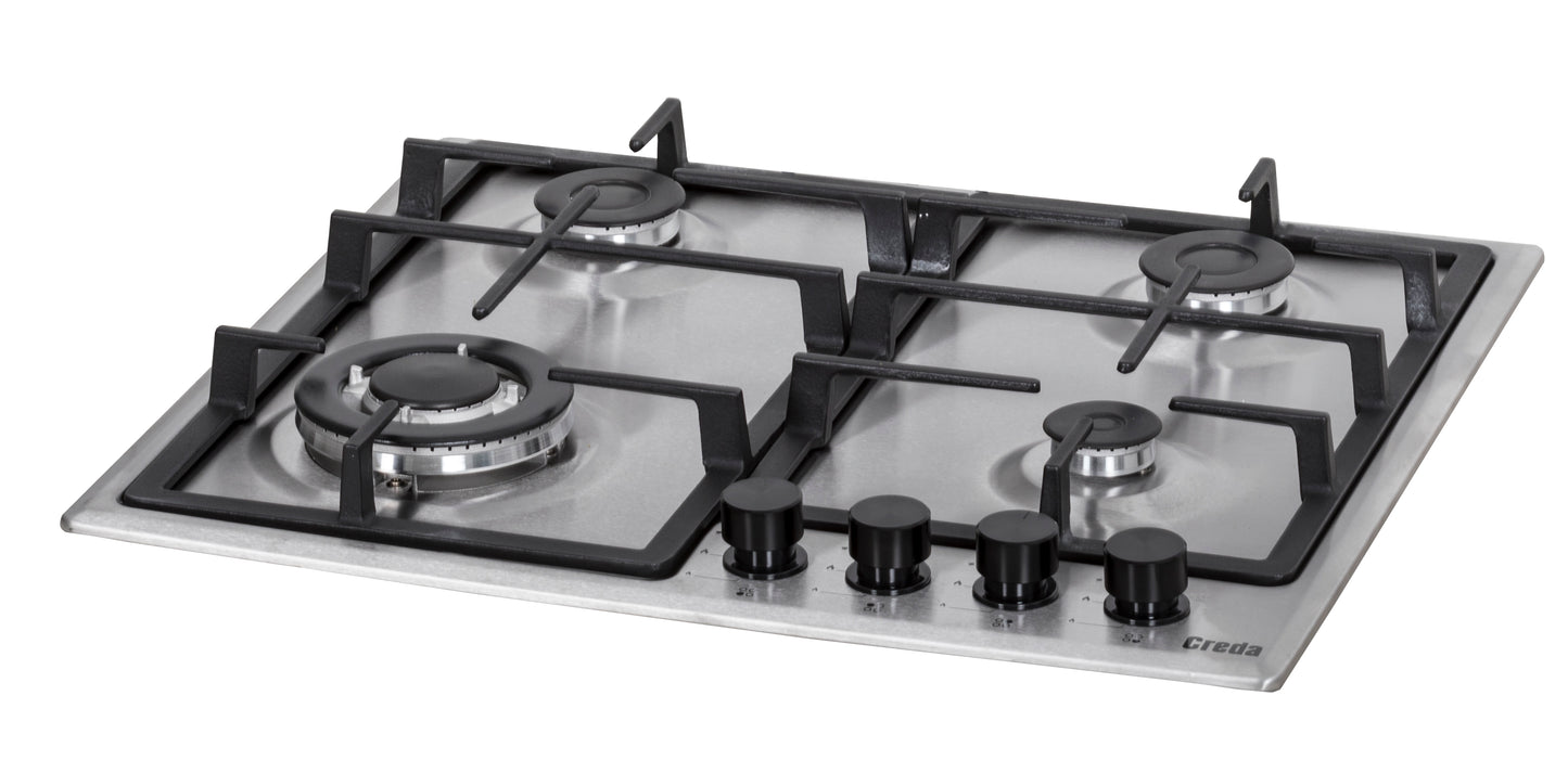 Creda C60GFCWX STAINLESS STEEL 60CM GAS HOB