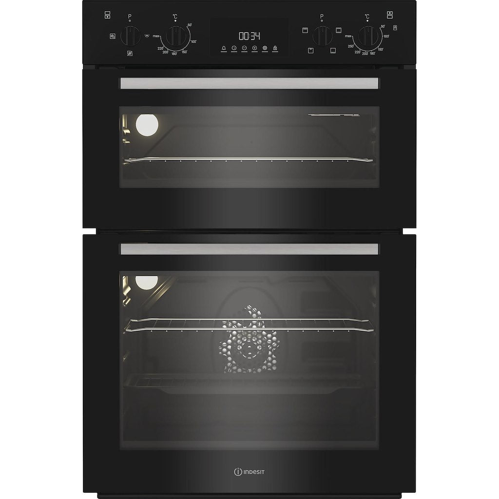 Indesit DII10DB BLACK BUILT IN DOUBLE OVEN