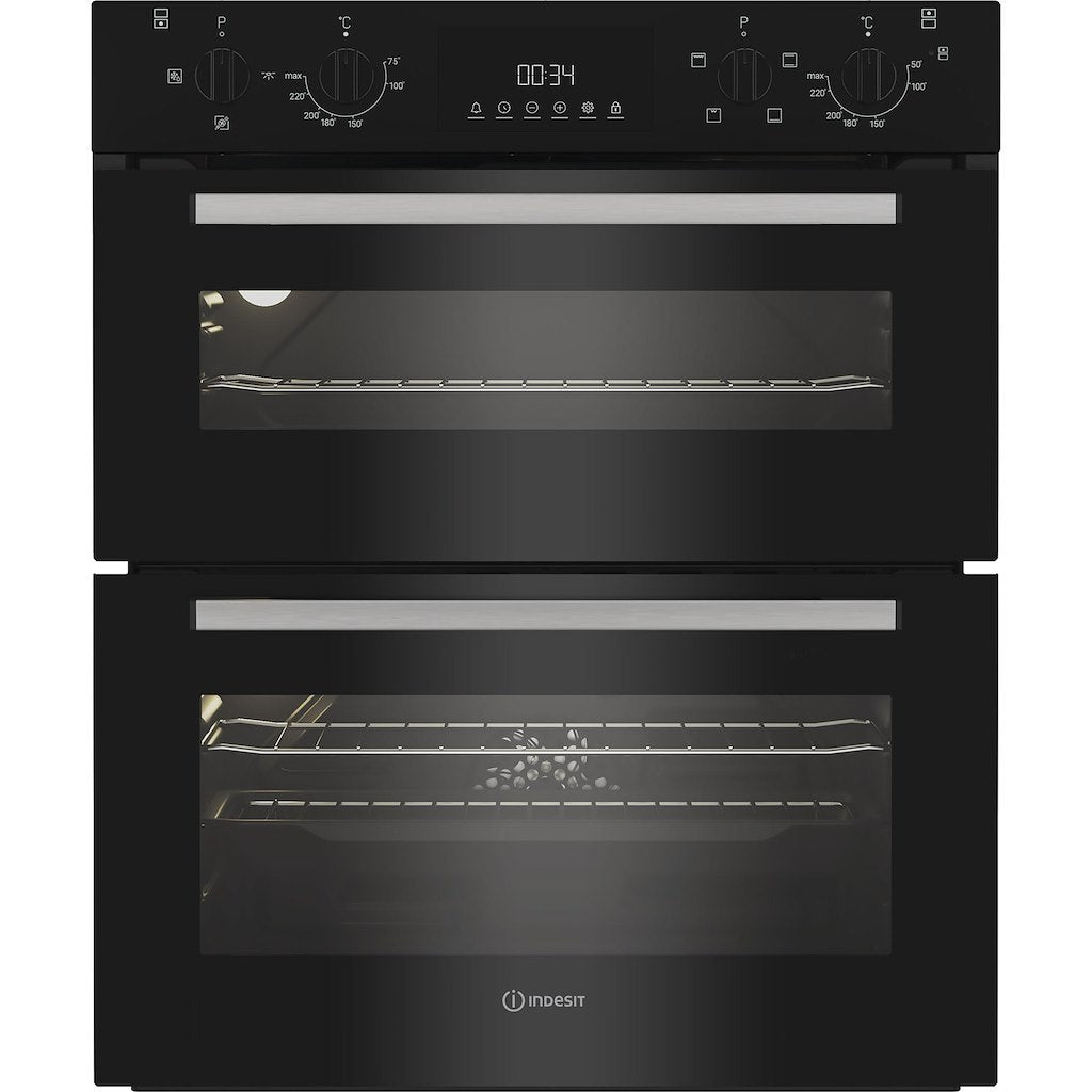 Indesit DUI10DB BLACK BUILT UNDER DOUBLE OVEN