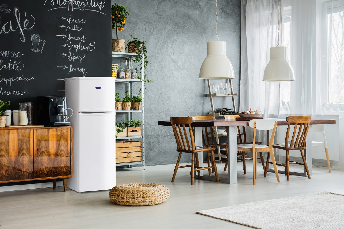 IceKing FF115EW WHITE TOP MOUNT FRIDGE FREEZER