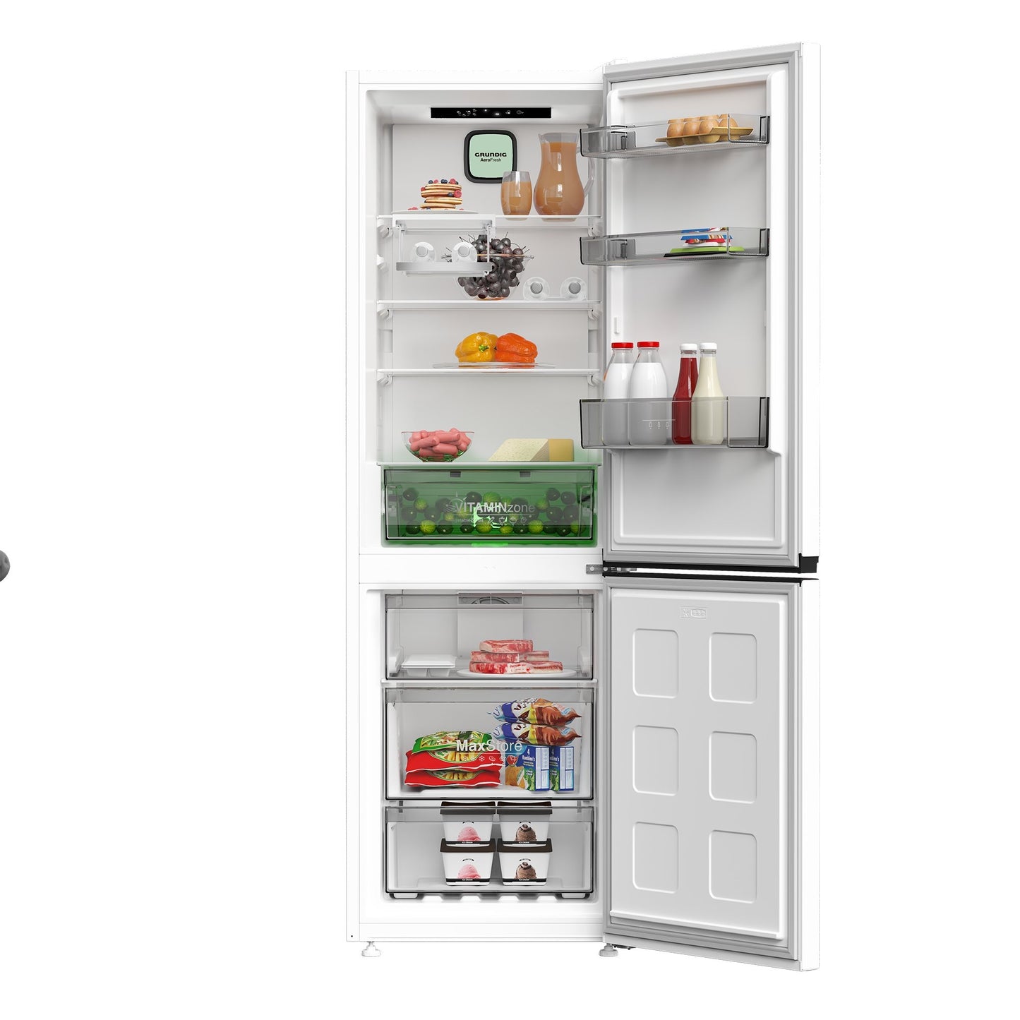 Grundig GKN5686VW WHITE NO FROST FRIDGE FREEZER WITH VITAMINZONE