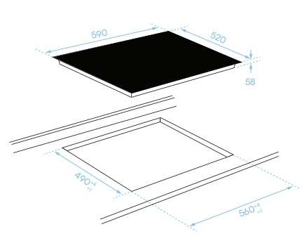 Solt SIND6013A 60CM TOUCH CONTROL INDUCTION HOB - 13 AMP