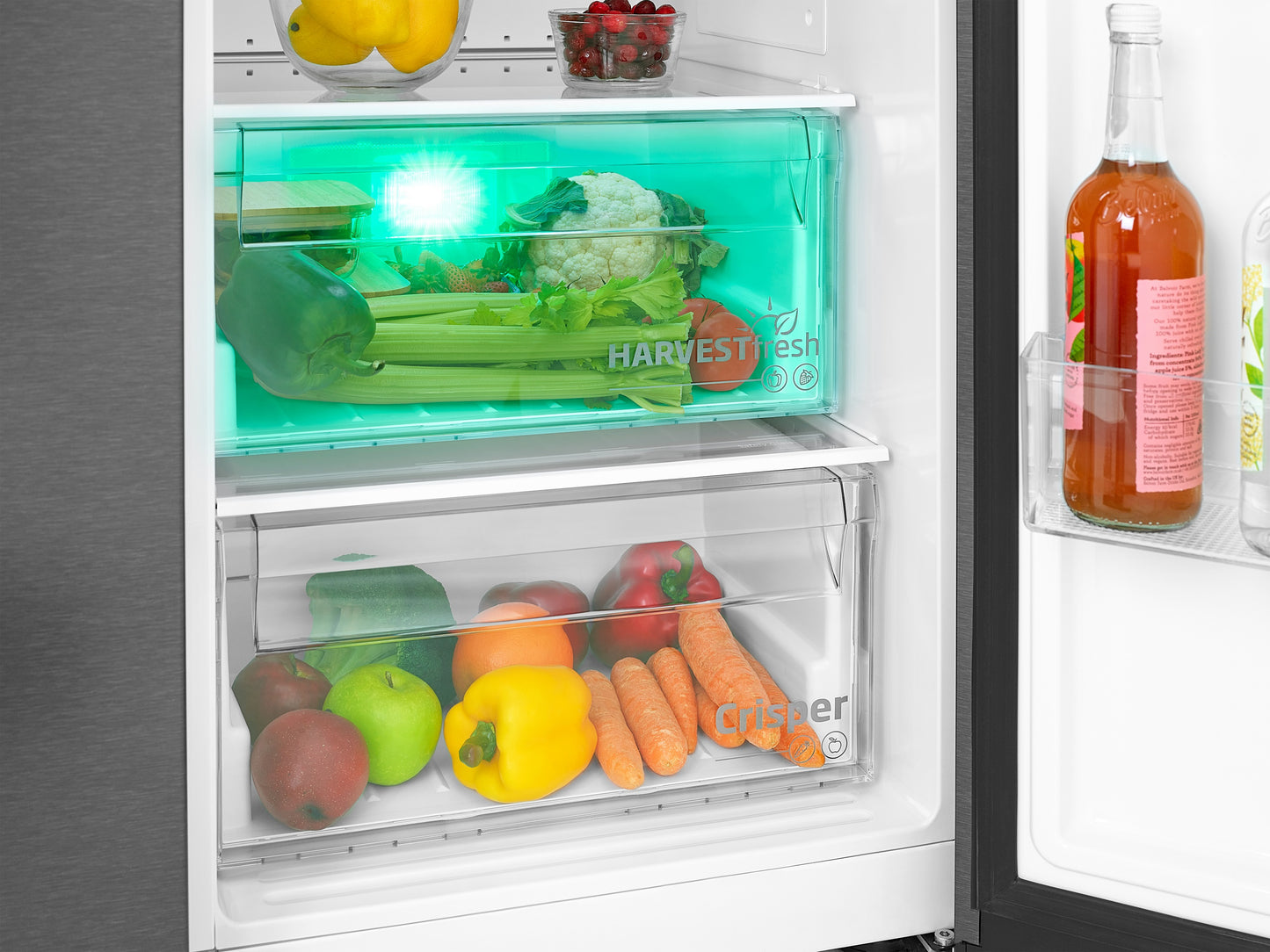 Beko ASD2341VB BLACK STEEL SIDE BY SIDE FRIDGE FREEZER WITH HARVESTFRESH