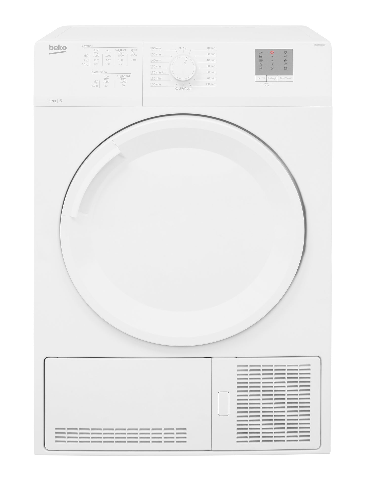 Beko DTGCT7000W WHITE 7KG CONDENSER TUMBLE DRYER