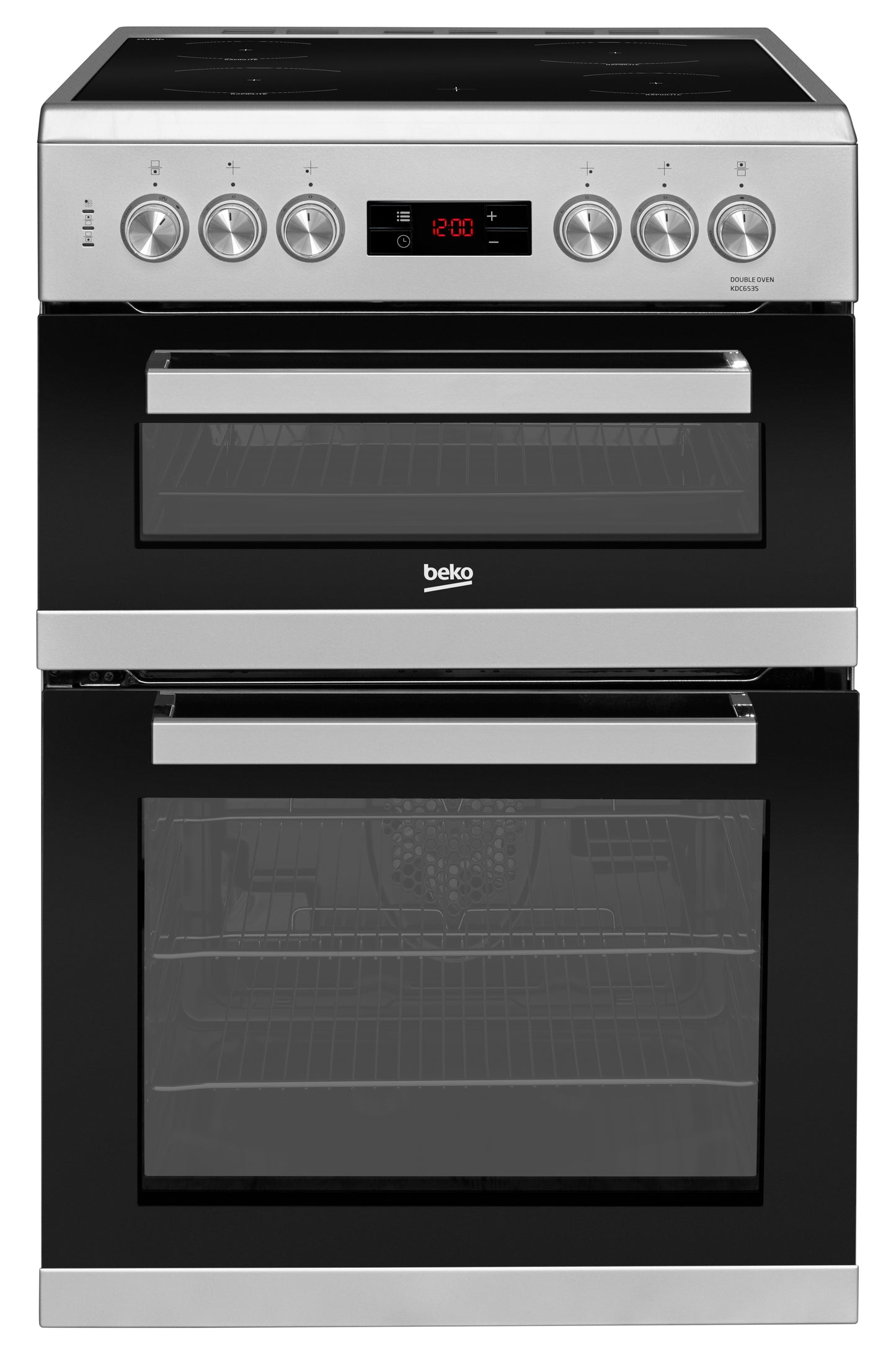 Beko KDC653S SILVER 60CM CERAMIC COOKER WITH DOUBLE OVEN