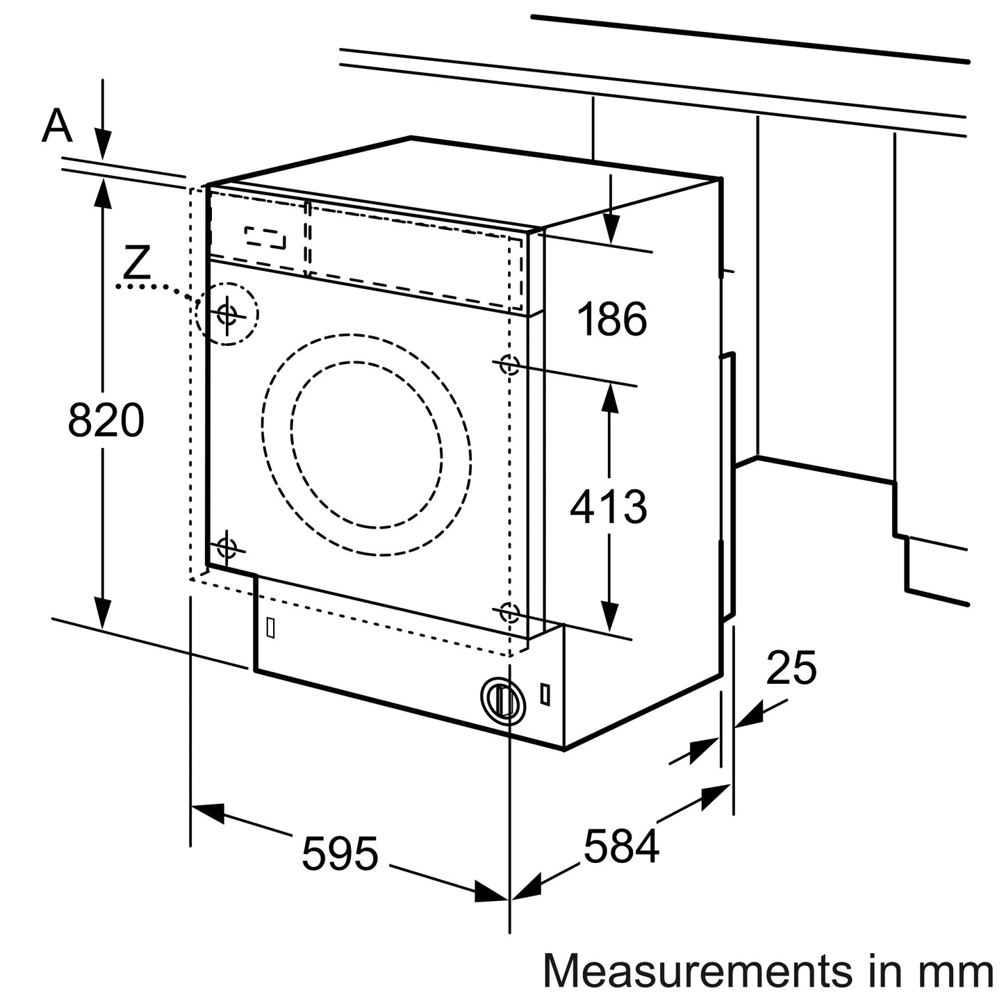Bosch WKD28352GB SERIE 4 INTEGRATED WASHER DRYER