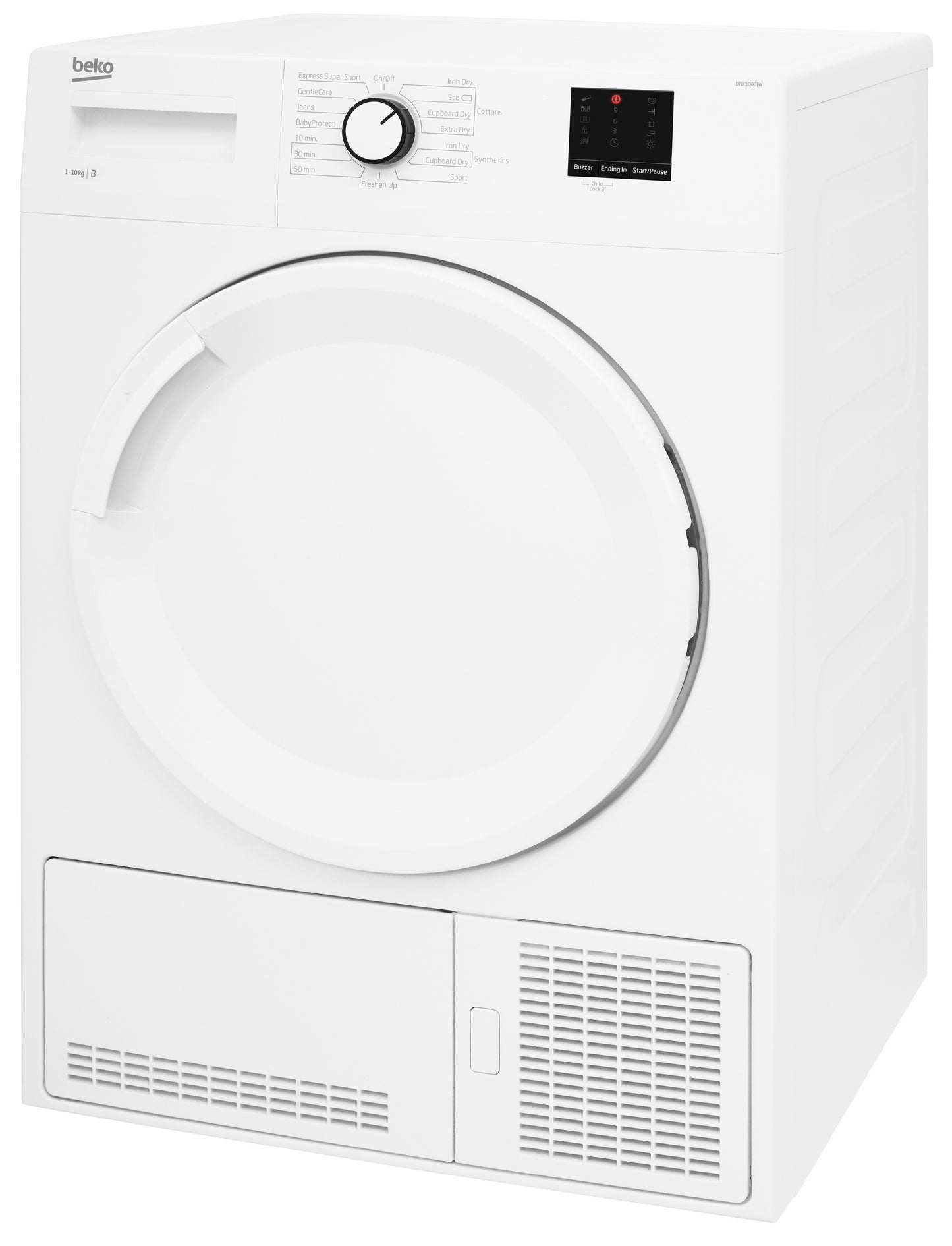 Beko DTBC10001W WHITE 10KG CONDENSER SENSOR TUMBLE DRYER