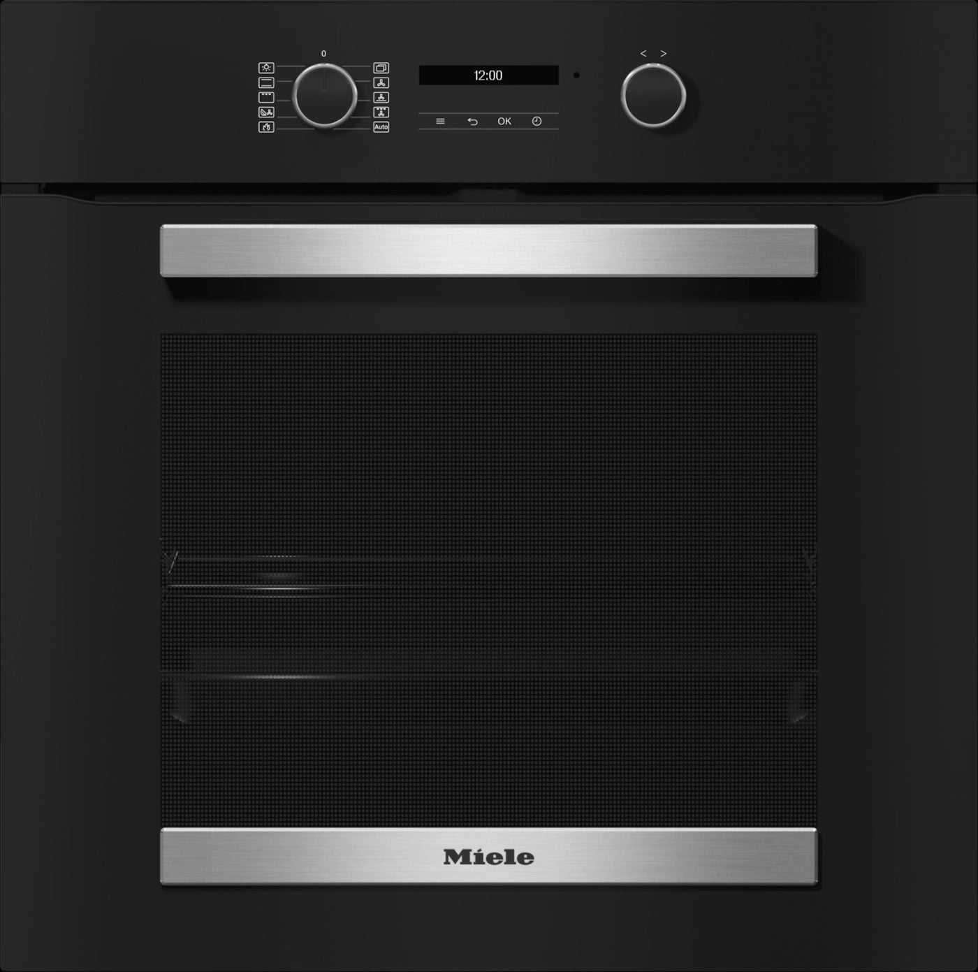 Miele H2465BP ACTIVE OBSIDIAN BLACK WITH STAINLESS STEEL SINGLE PYROLYTIC OVEN