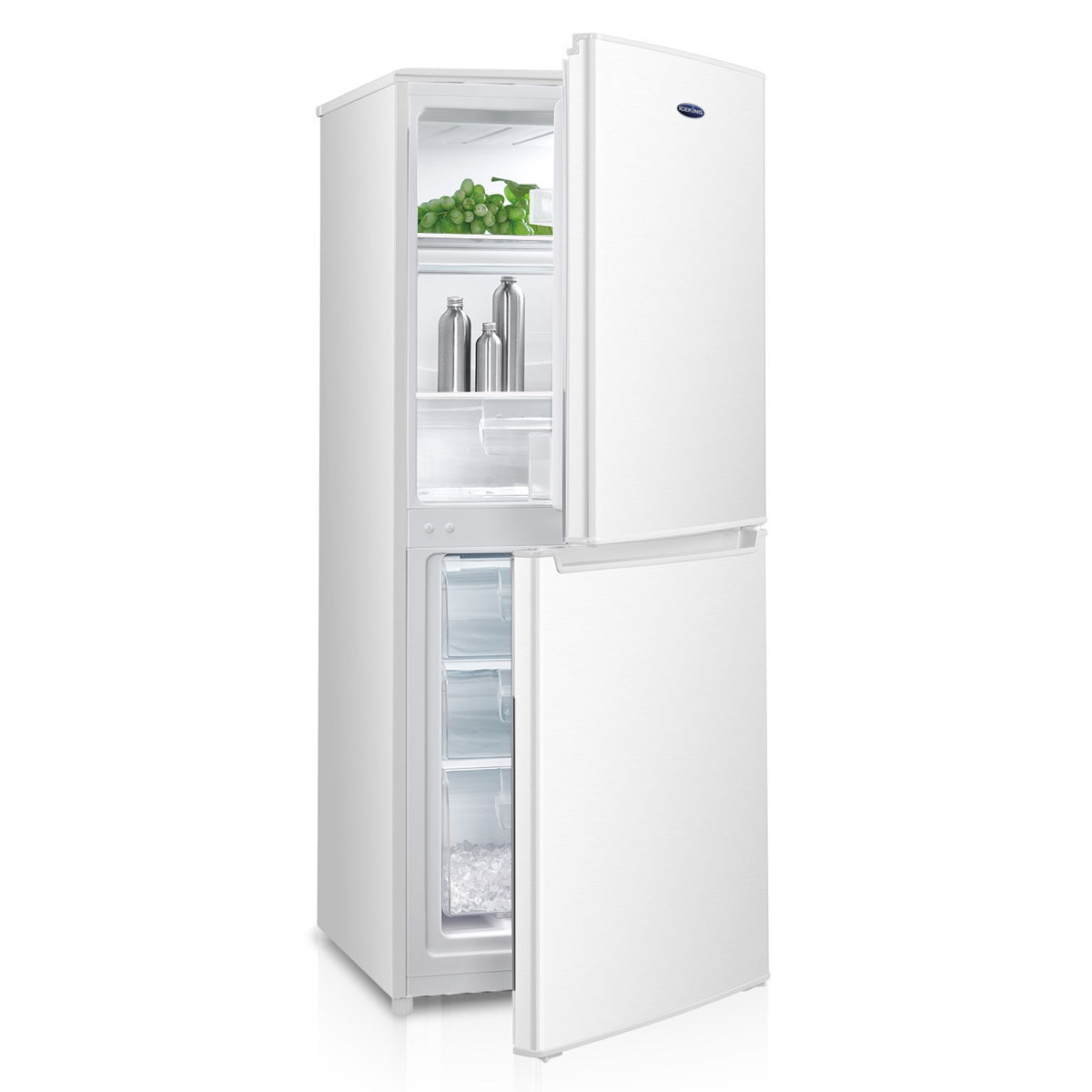 IceKing IK5558EW WHITE STATIC 136CM TALL FRIDGE FREEZER