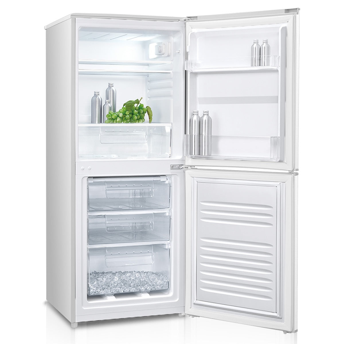 IceKing IK5558EW WHITE STATIC 136CM TALL FRIDGE FREEZER