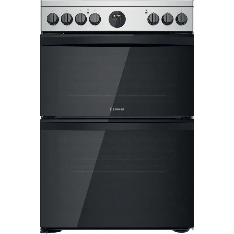 Indesit ID67V9HCX INOX COOKER WITH DOUBLE OVEN AND CERAMIC HOB