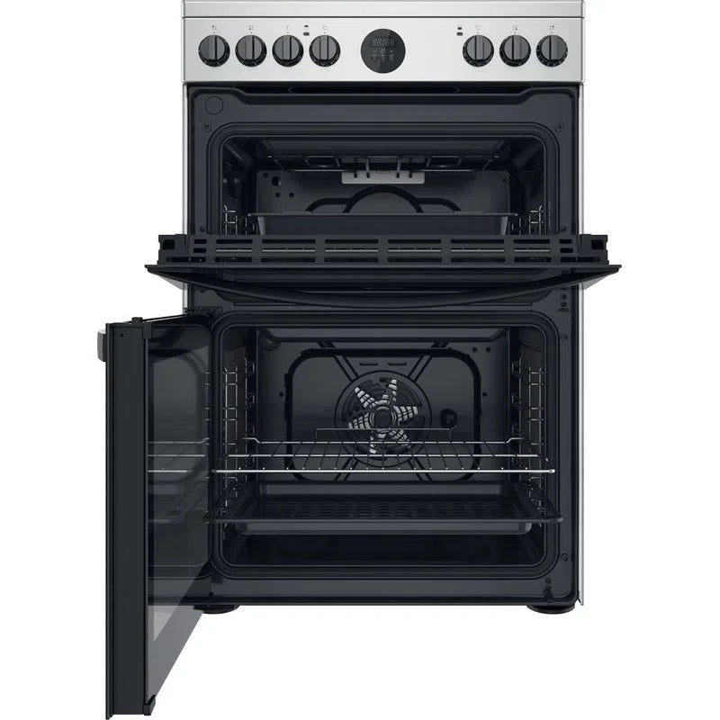 Indesit ID67V9HCX INOX COOKER WITH DOUBLE OVEN AND CERAMIC HOB