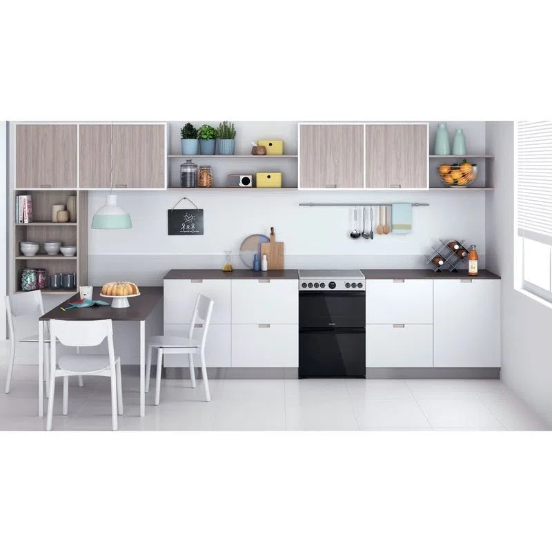 Indesit ID67V9HCX INOX COOKER WITH DOUBLE OVEN AND CERAMIC HOB