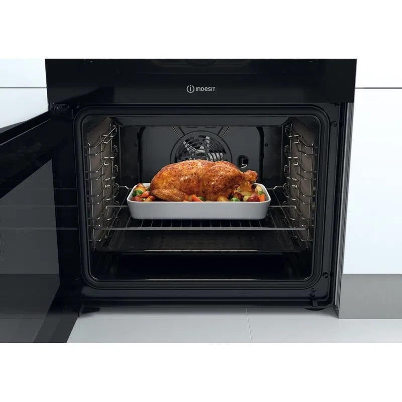 Indesit ID67V9HCX INOX COOKER WITH DOUBLE OVEN AND CERAMIC HOB