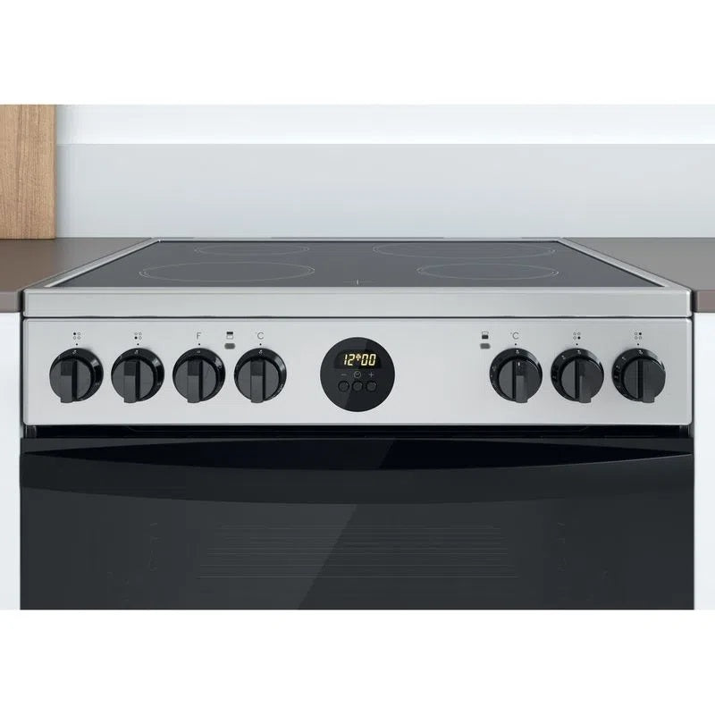 Indesit ID67V9HCX INOX COOKER WITH DOUBLE OVEN AND CERAMIC HOB