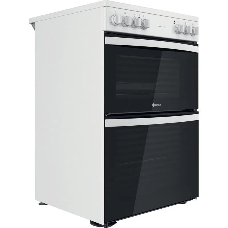 Indesit ID67V9KMW WHITE DOUBLE COOKER WITH CERAMIC HOB
