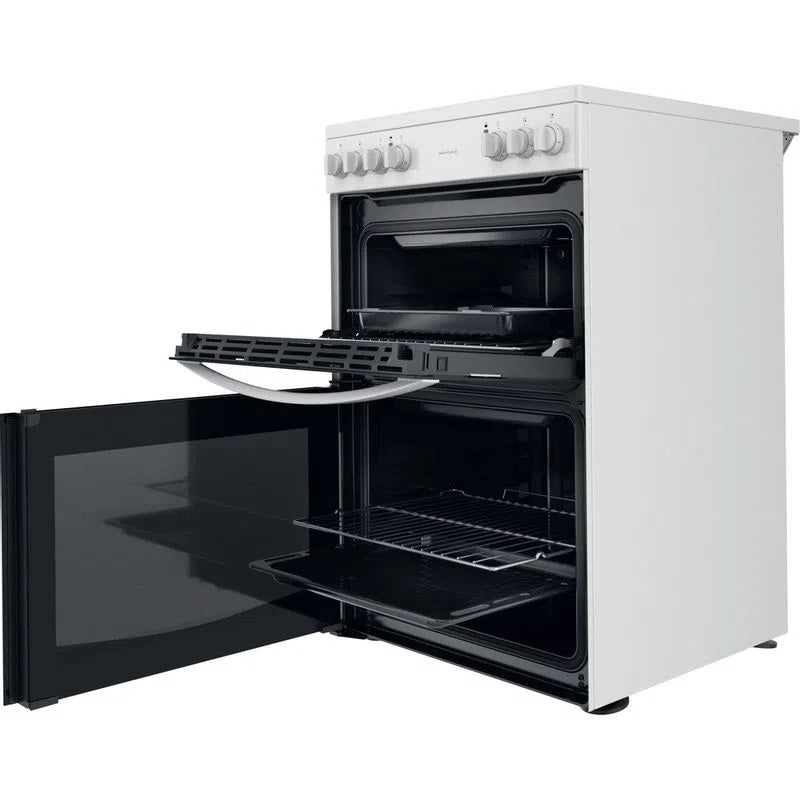 Indesit ID67V9KMW WHITE DOUBLE COOKER WITH CERAMIC HOB