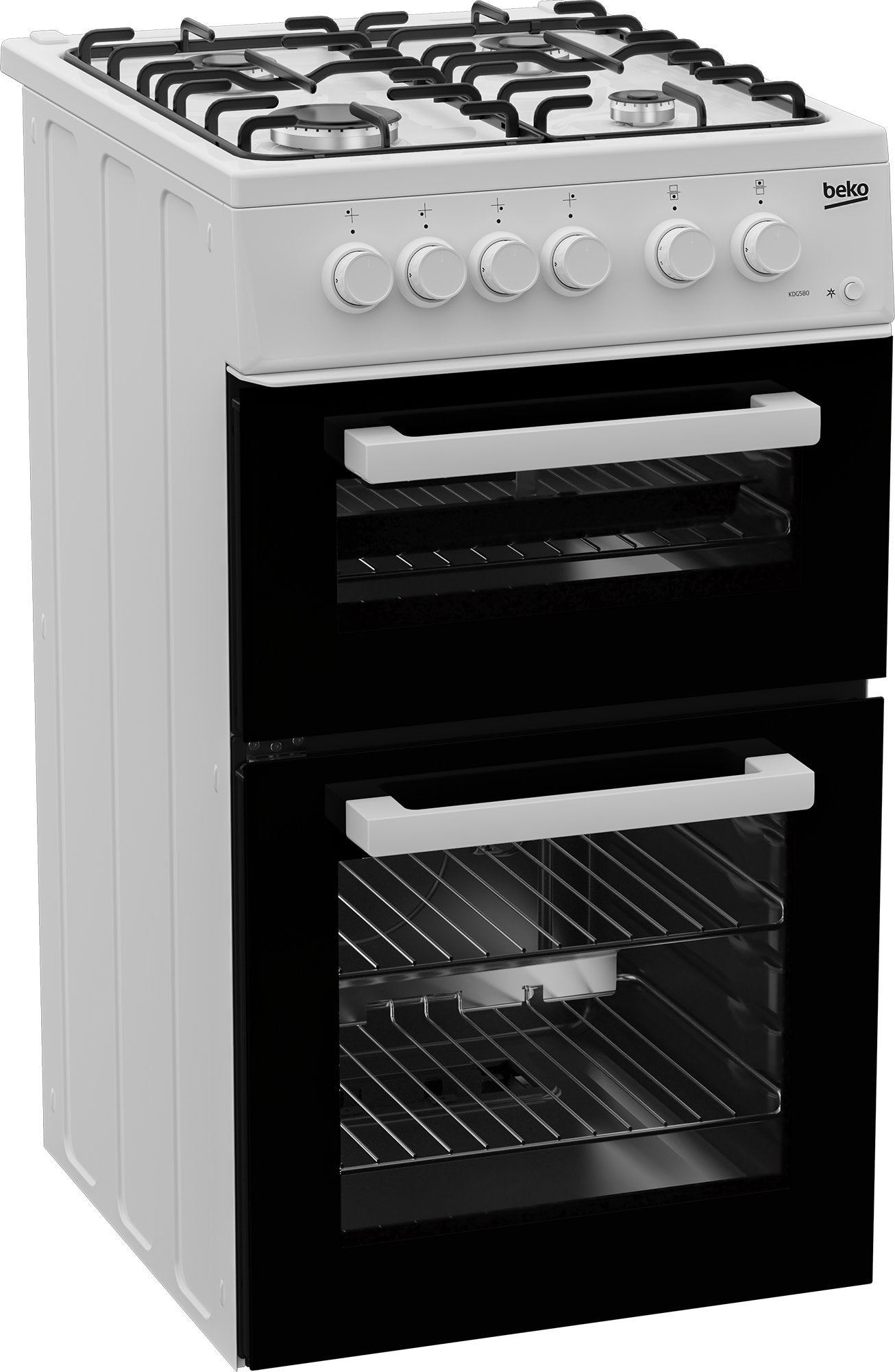 Beko KDG580W WHITE TWIN CAVITY 50CM GAS COOKER