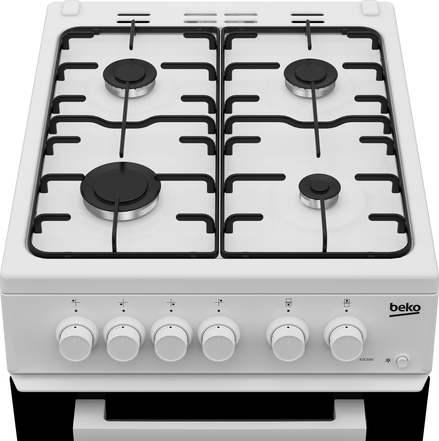 Beko KDG580W WHITE TWIN CAVITY 50CM GAS COOKER
