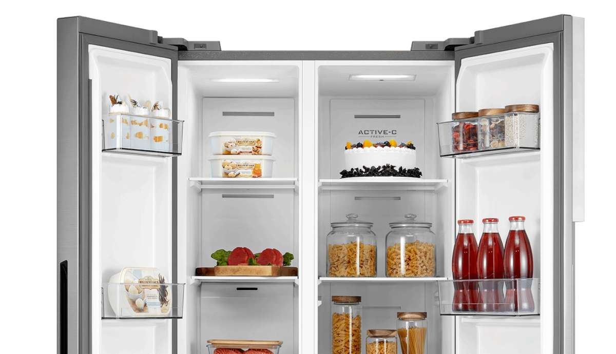 Midea MDRS619FIE46 INOX SIDE BY SIDE FRIDGE FREEZER
