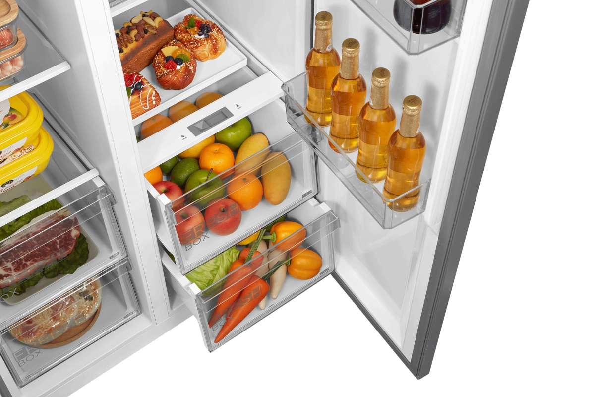 Midea MDRS619FIE46 INOX SIDE BY SIDE FRIDGE FREEZER