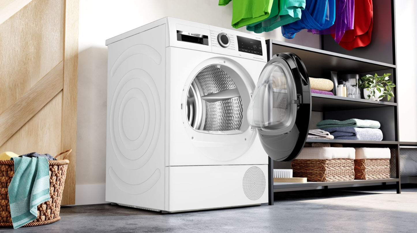 Bosch WQG245A0GB BOSCH WHITE SERIES 6 9KG HEAT PUMP TUMBLE DRYER