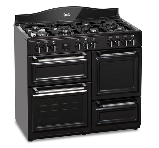 Creda C100RCDFTBL  BLACK 100CM DUAL FUEL RANGE COOKER