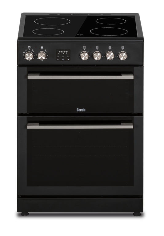Creda C60CDOA  ANTHRACITE 60CM CERAMIC COOKER WITH DOUBLE OVEN