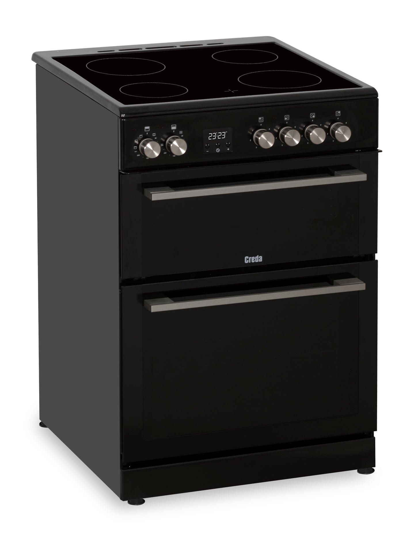 Creda C60CDOBL CREDA BLACK 60CM CERAMIC COOKER WITH DOUBLE OVEN