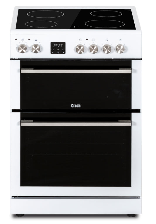 Creda C60CDOW CREDA WHITE 60CM CERAMIC COOKER WITH DOUBLE OVEN
