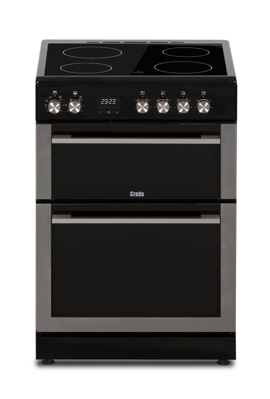 Creda C60CDOX  STAINLESS STEEL 60CM CERAMIC COOKER WITH DOUBLE OVEN