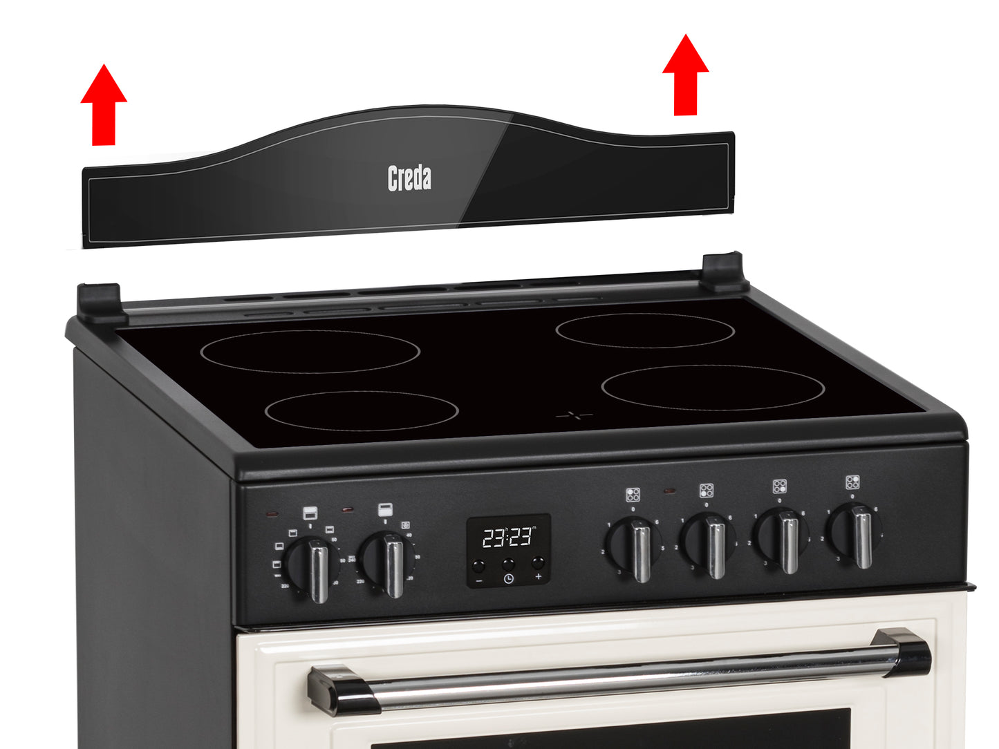 Creda C60CMRCRM CREAM 60CM MINI RANGE COOKER WITH CERAMIC HOB