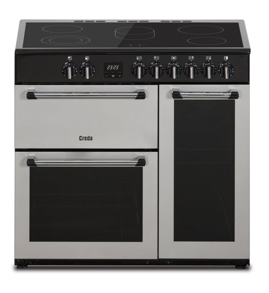 Creda C90RCCCS SILVER 90CM CERAMIC RANGE COOKER