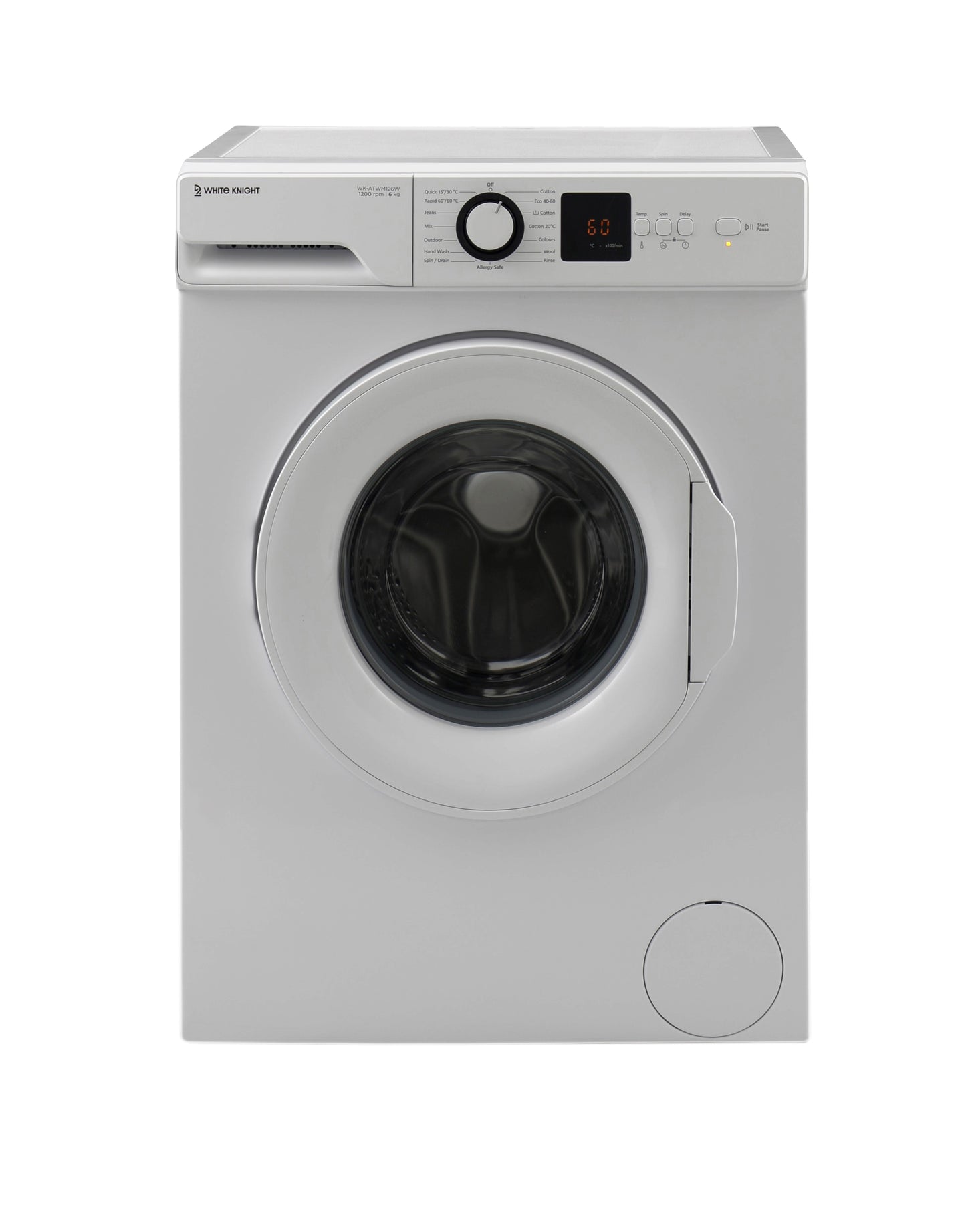 White Knight ATWM126W WHITE KNIGHT 6KG 1200RPM WASHING MACHINE
